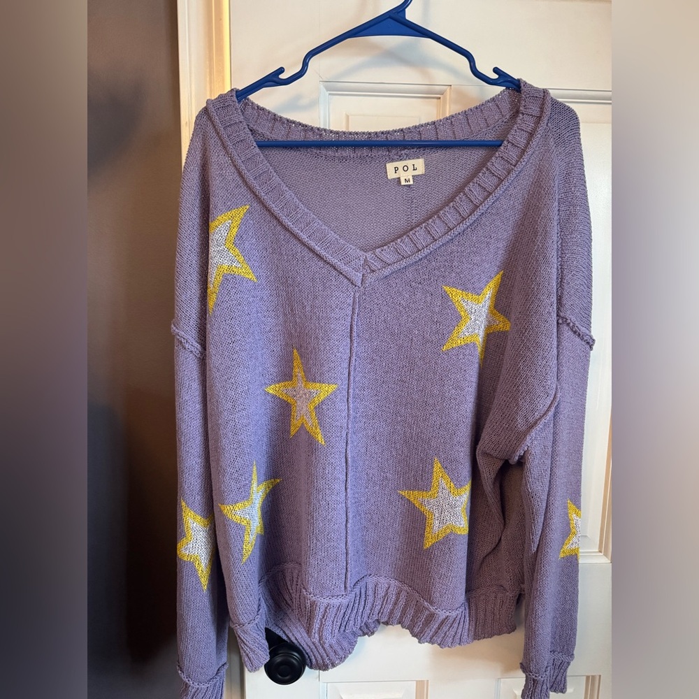 Pol lightweight star sweater purple Botique medium